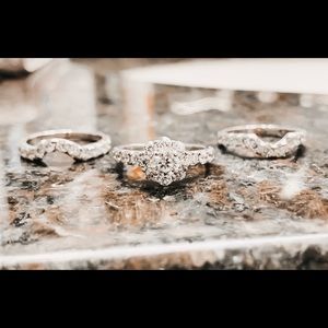 Leo Schachter diamond wedding set